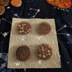 Hand Crafted Glittery Phone Grips with Fruit Charms Mixed In